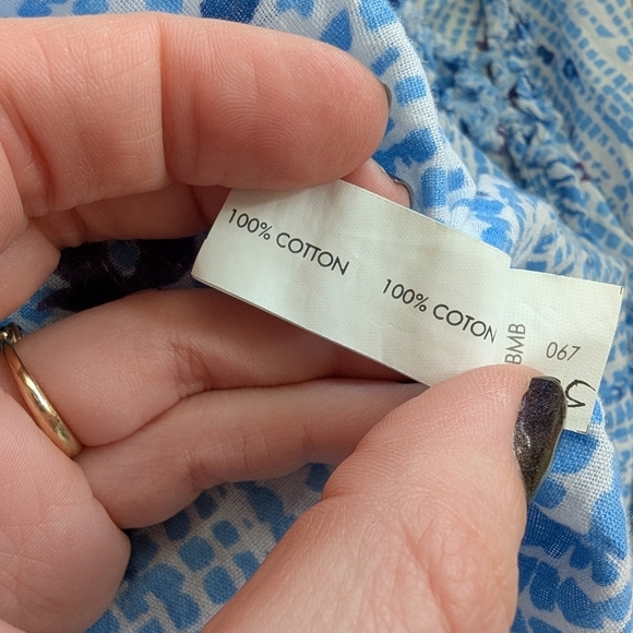 Poupette St Barth Ruffle Wrap Maxi Dress Blue Beach Cover-Up Vacation Size Small - Picture 5 of 7